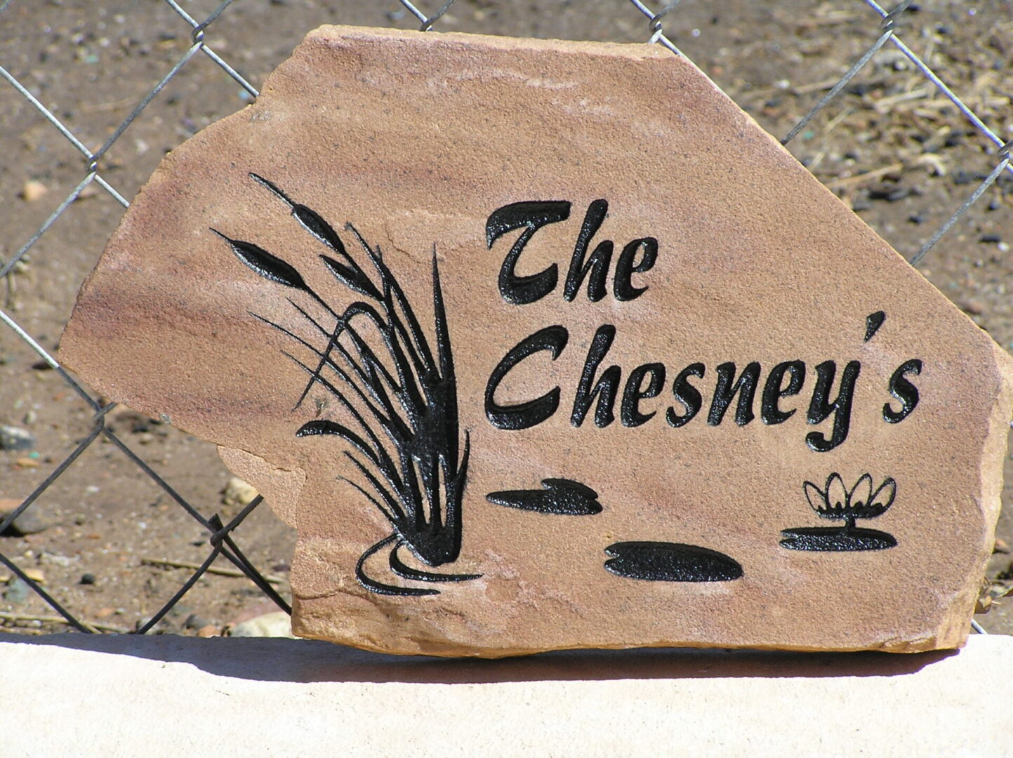 The Chesneys Black Rose Etching Flagston
