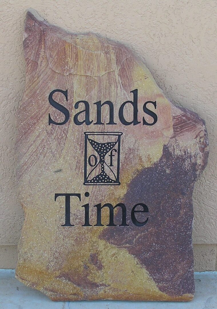 Sands of Time Black Rose Etching Flagston