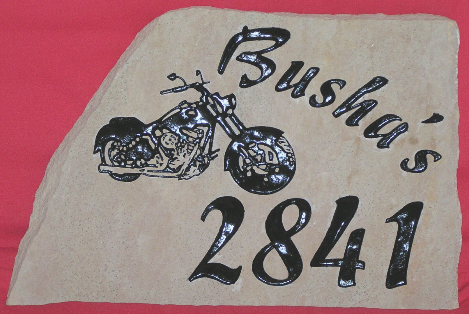Bushas 2841 Black Rose Etching Flagston