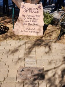 Black Rose Etching Flagston Garden of Peace
